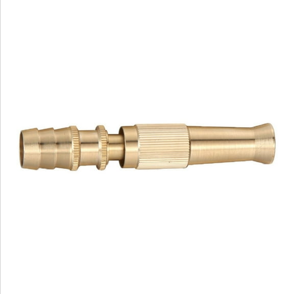 WNFJR Brass Adjustable High-Pressure Water Spray Nozzle - Connects to Hose Pipe for Garden, Car, Pet, and Window Washing