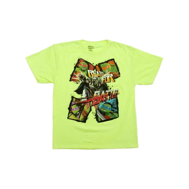 TMNT Ready for Battle Neon Green T-Shirts - X-Large