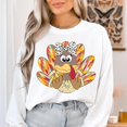 Colorful Coquette Gold Glitter Turkey, Girly Fall Pumpkin Design, Fall