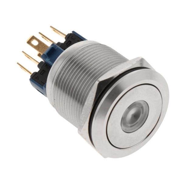 Aleación De Rosca Tapa Interruptor De Botón De Encendido ENCENDIDO / APAGADO Tapa forma forma forma Interruptores De Botón De , Interruptor De E Yotijar Interruptor de botón pulsador momentáneo