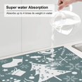 thumbnail image 5 of YFYANG Absorbent Dish Drying Mat for Kitchen, Reusable Christmas Tree Snowflake Texture Microfiber Dish Mat, 16 x 18 inch, 5 of 9