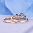thumbnail image 5 of HeartsAndYou 1.5ct Natural Aquamarine Diamond Engagement Ring Bridal Set 14k SOLID Rose Gold, 5 of 9