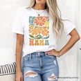 thumbnail image 5 of Boho Floral Mama T-Shirt, Natural and White Tee Large Flowers for Modern Moms, 5 of 8