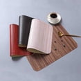 thumbnail image 3 of Imitation Wood Grain Table Mat PU Leather Table Mats Pad Placemat Bowl Coaster Waterproof Washable Non-Slide Home Kitchen Coffee Color, 3 of 9