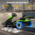 thumbnail image 3 of Wisairt Rmote Control Boat Race Kart with LED Lights for Pools and Lakes, 2.4GHz High Speed RC Boat with 2 Rechargeable Batteries, Perfect Summer Water Toys for Ages 10+ (Green), 3 of 5