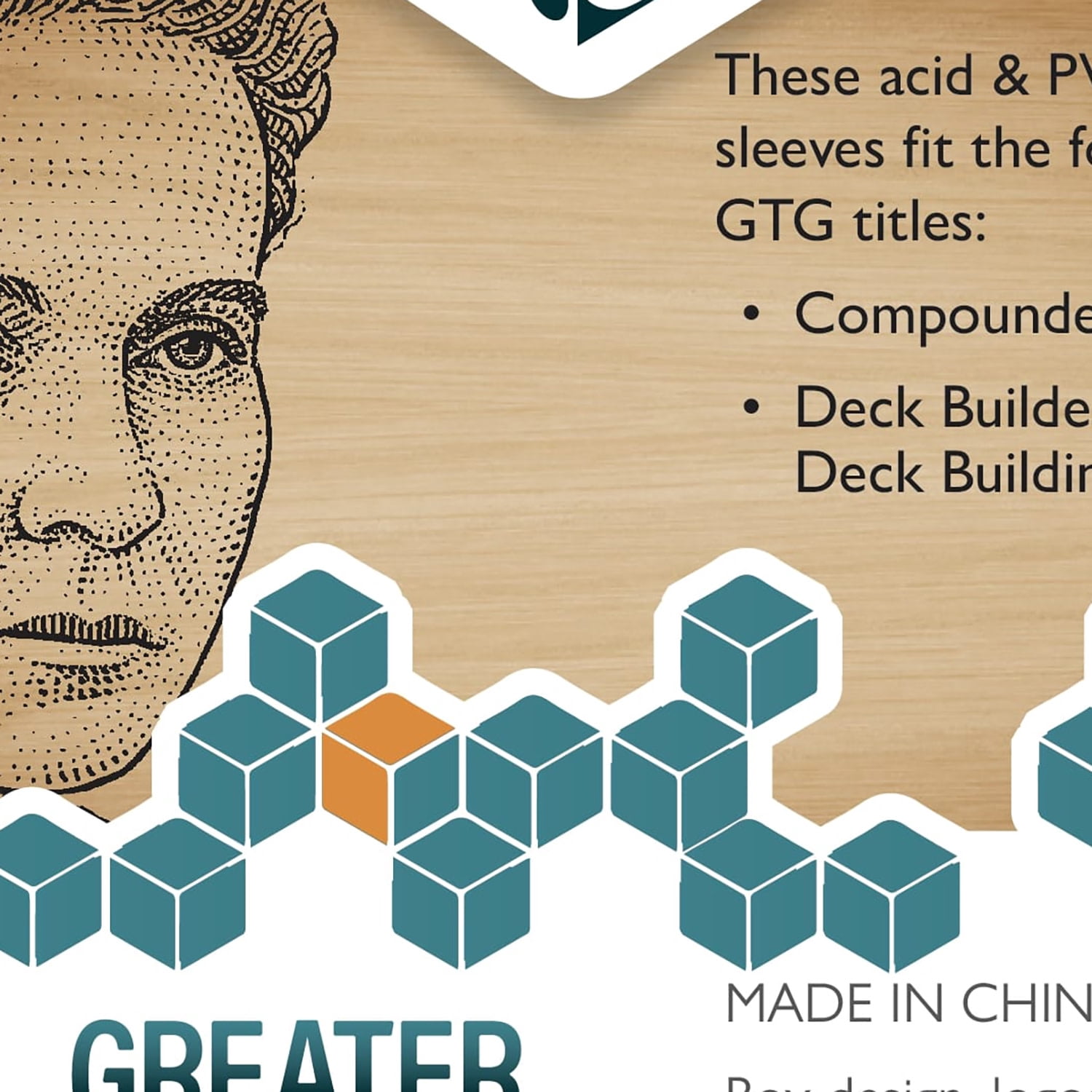 Greater Than Games | Square Size Card Sleeves | 70x70 mm | Acid Free & PVC Free | Card Game Protective Accessory | Includes 50 Sleeves