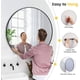 thumbnail image 4 of 32-pulgada grande aluminum alloy frame round mirror - high-definition, eco-friendly negra round bathroom mirror para over sink, entrada, bathroom, y vanity, 4 of 5