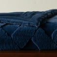 thumbnail image 2 of VCNY Home Sculpted Lattice Faux Fur Plush Throw, 50 x 60, Blue, 2 of 5