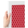 thumbnail image 4 of PinPix ArtToFrames 10x16 Custom Cork Bulletin Board Quarterfoil Red   Poster Board Has a Fabric Style Canvas Finish, Framed in Satin White Frame (PinPix-484), 4 of 6