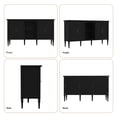 thumbnail image 6 of CBJCBJ 59" Mid-Century Storage Cabinet with Adjustable Shelves, Double-Layer Open Design for Living Room & Bedroom, Black, 6 of 10
