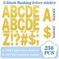 thumbnail image 2 of 24 Sheets Gold Letter Stickers 256Pcs 2.5 Inch Large Glitter Alphabet Stickers Vinyl Self Adhesive Stickers Kit Big Font Stick on Letters Peel and Stick for Bulletin Poster Board MailBox Crafts, 2 of 7