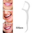 thumbnail image 1 of 500pcs Disposable  Floss Stick Teeth Stain Removal Floss Oral Care Tool, 1 of 7