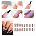 thumbnail image 3 of RAGUPEL 24Pcs Glue on Nails for Women,Gold Decoration Press on Nails Coffin,3D Pattern Long Nails,Long Press on Nails for Daily Life,Dating,Party,Taking Pictures,Style3, 3 of 7