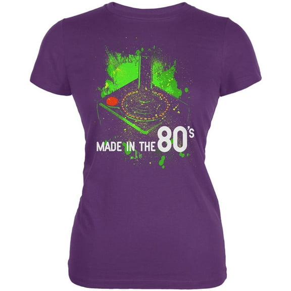 Original Gamer Made in the 80's Juniors Soft T Shirt Purple 2XL