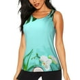 thumbnail image 2 of Picia Tropical Pineapple Pattern Women's Workout Tank Top,Breathable Activewear,Slim Fit Athletic Top,Versatile Workout Moisture-wicking top-X-Large, 2 of 9