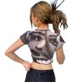 thumbnail image 2 of FAROOT T-Shirts en Maille Transparente pour Femmes Tops à Manches Courtes, 2 of 5