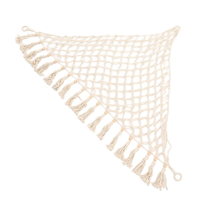 Stuffed Animal Hammock Bohemian Style Cotton Rope Plush Toy Storage for Kids Room