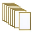 thumbnail image 1 of Soporte de señal magnético Uxcell A4, paquete de 8 marcos de exhibición magnéticos autoadhesivos de doble cara para ventana, pared, oficina, refrigerador, dorado, 1 of 7