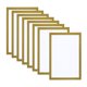 thumbnail image 1 of Soporte de señal magnético Uxcell A4, paquete de 8 marcos de exhibición magnéticos autoadhesivos de doble cara para ventana, pared, oficina, refrigerador, dorado, 1 of 7