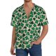 thumbnail image 1 of Balery Happy St. Patrick's Day Camisa Casual de Manga Corta con Botones para Hombre, Texturizada, Estilo Cubano, para Playa, Verano-X-Large, 1 of 5