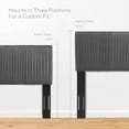 thumbnail image 6 of Modway Peyton Performance Velvet Twin Platform Bed in Charcoal, 6 of 10