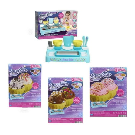 Freezy Bake Oven By Easy Bake Oven With Vanilla, Chocolate and Strawberry Mixes