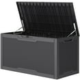 thumbnail image 7 of Uforic 100 Gallon Resin Deck Box, Lockable Outdoor Waterproof Storage Box, Dark Gray, Large Capacity, 7 of 7