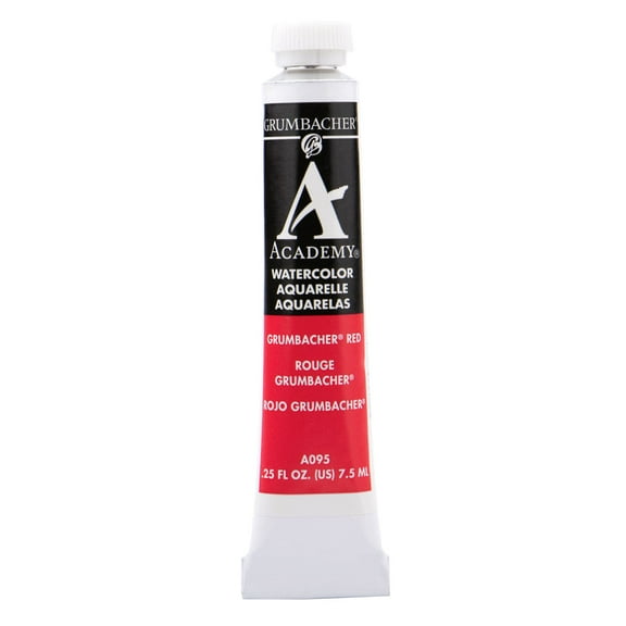 Grumbacher Academy Watercolor, 7.5ml Tube, Grumbacher Red