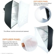 LINCO T-Shape Backdrop Stand with Black Screen 2 Softbox Studio Lighting Kit for Photo Video