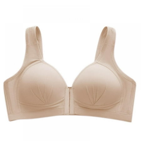 

Xmarks Front Closure Bras with Side Support for Women - Wirefree Bra with Support Full-Coverage Wireless Bra for Everyday Comfort