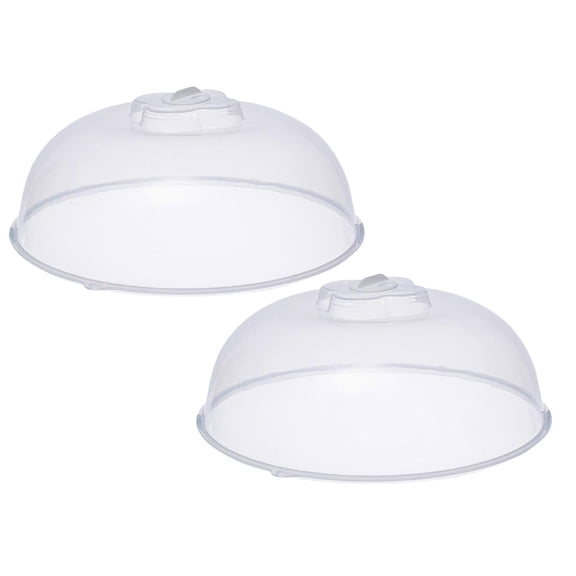 2Pack Microwave Plate Cover Transparent Cover An Ti Splatter Lid With Steam Vents Holes And Handle Microwave Cover For Food Microwave Oven Heating Cover Oil Proof Closure Bags & Lids & Boxes