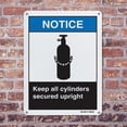 thumbnail image 5 of Keep All Cylinders Secured Upright ANSI Notice Aluminum Sign 14 Inch x 10 Inch - 10 Pack, 5 of 8