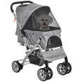 thumbnail image 1 of PawHut 4 Wheels Pet Stroller w/ Reversible Handle, Foldable Travel Carriage, 1 of 10