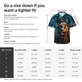 thumbnail image 4 of Men's Casual Short Sleeve Button Down Hawaiian Shirts,Skeleton Pirate Skull Shirts Regular Fit Beach Bowling Shirts with Front Pocket,L, 4 of 7