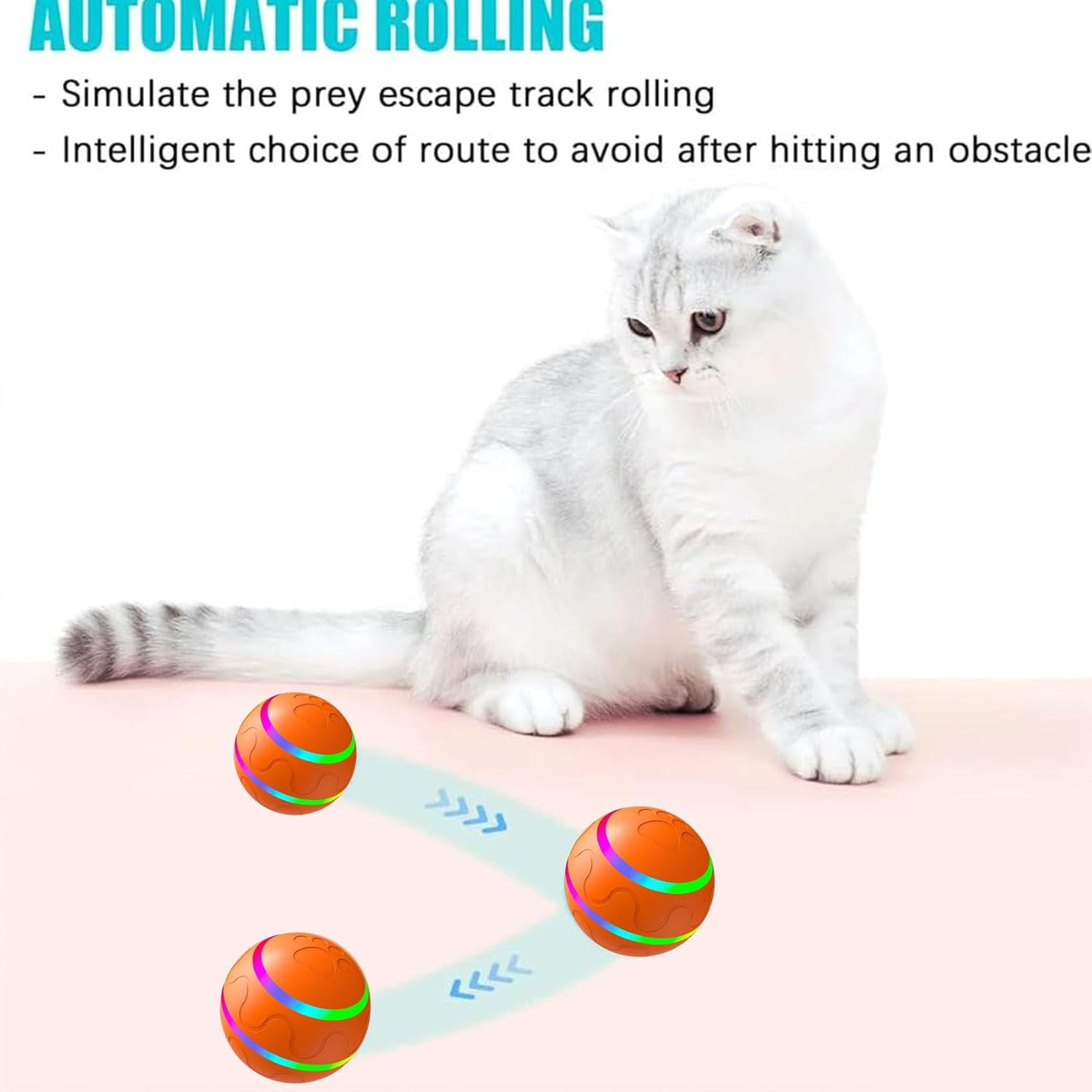Shaky Ball Toy for Dogs, Shaky Dog Ball, Shaking Dog Ball, Interactive Dog Ball, Motion-Activated Rolling Dog Toy with LED Lights, USB Rechargeable, For All Types of Dogs (Orange + Remote Control)