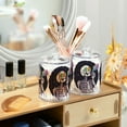 thumbnail image 3 of Yayeee 4 Pack Qtip Holder Bathroom Cotton Swab Canister with Lid Clear Dispenser Set, White Skeleton, 3 of 6