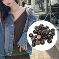 thumbnail image 4 of 50 set Pure Brass Snap Buttons Round Button Cloth Luggage Decoration Accessories(15mm Bronze), 4 of 5