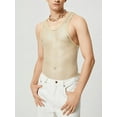 thumbnail image 6 of INCERUN Men's Sleeveless Glitter Mesh Fishnet Top Tanks, 6 of 9