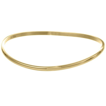 Metro Jewelry Stainless Steel Bangle Bracelet with Gold Ion