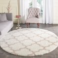 thumbnail image 5 of SAFAVIEH Montreal Lennart Geometric Quatrefoils Shag Area Rug, Sage/Ivory, 5'3" x 7'6", 5 of 11