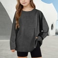 thumbnail image 2 of Abomasnow Boys and Girls Sweatshirts Long Sleeve Crewneck Solid Color Shirts Casual Soft Travel Running Tee Shirts 5-15 Years, 2 of 9