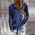 thumbnail image 2 of Sudadera Con Capucha de Manga Larga Sólida Para Mujer, Informal, A La Moda, Con Cremallera, Chaqueta de Punto Para Mujer Odeerbi ODB-6, 2 of 5