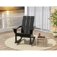 thumbnail image 2 of Parkdale Outdoor HDPE Plastic Adirondack Rocking Chair in Black, 2 of 7