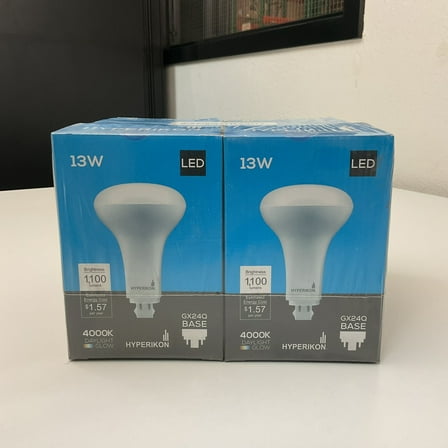 Hyperikon G24Q LED 13W BR30 Bulb 4000K Daylight Glow, Ballast Compatible - 4 Pk