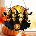 thumbnail image 2 of Clearance Under $1! 1PC Double-Sided Acrylic Witch Pendant, Vivid Halloween Hanging Ornament for Porch & Window, Acrylic, (One Size, Black), 2 of 6