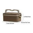 thumbnail image 3 of Hovmgk Multi-Layer Bento Lunch Box, Microwave Safe, 304 Stainless Steel for Office Workers and Students, Portable Plastic Lunch Container with Brown & Khaki Color Options, 3 of 6