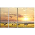 thumbnail image 2 of Zebras Wandering in African Prairie - Oversized Landscape Canvas Art, 2 of 3