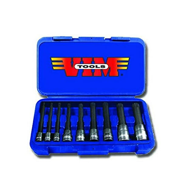 Vim Tools VIMXZN400100 9 Pc. 4" Long Xzn Triple Square Driver Set W