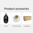 thumbnail image 3 of EROCK 5G Wireless E27 Light Bulb Camera,1080P HD WiFi Security Camera for Outdoor Home,360° Panoramic,Support 5GHz 2.4GHz(Black), 3 of 10