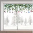 thumbnail image 1 of Calcomanías para ventanas de 37 x 114 cm con diseño de flores de vid, hojas verdes, plantas y mariposas, grandes, estáticas, anticolisiones, decorativas, no adhesivas., 1 of 9